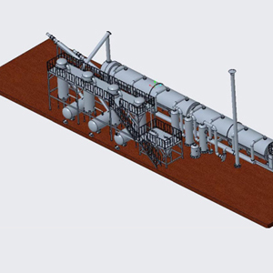  Continuous waste pyrolysis plant 